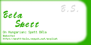bela spett business card